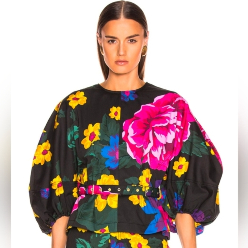 Marques Almeida • Curved Sleep Top in Giant Flower Size Small